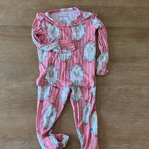 Posh Peanut Pink Striped Pajama Set
